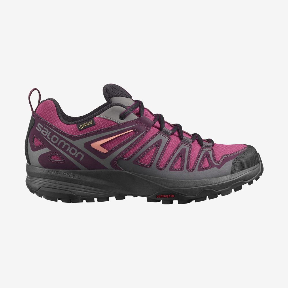 SALOMON X CREST GORE-TEX Philippines - Women's Hiking Shoes - Purple | 941806-PKT